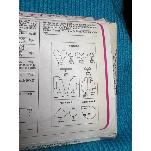 Simplicity Sewing pattern 7684 kids costume witch princess size 6-8 - Picture 5 of 5